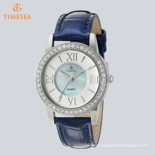 Arm Stainless Steel with Leather Band Luminous Ladies Crystal Watch71271